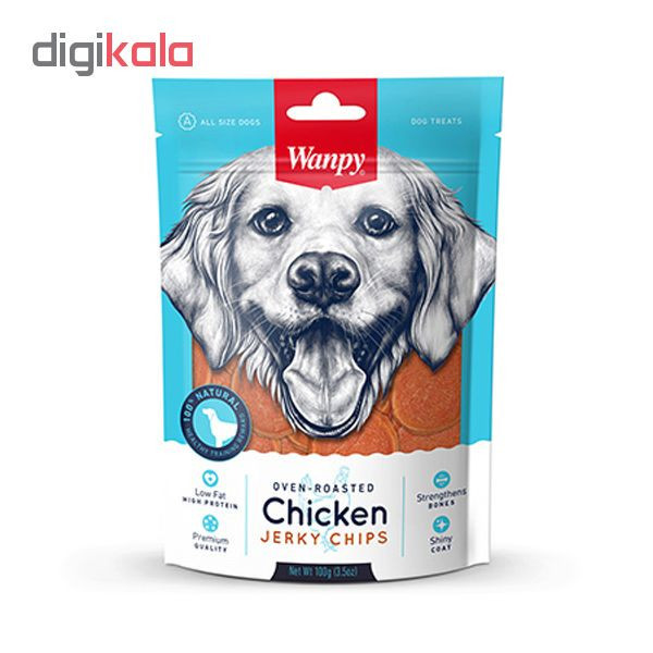 تشویقی سگ ونپی مدل Chicken Jerky Chips با طعم مرغ وزن 100 گرم